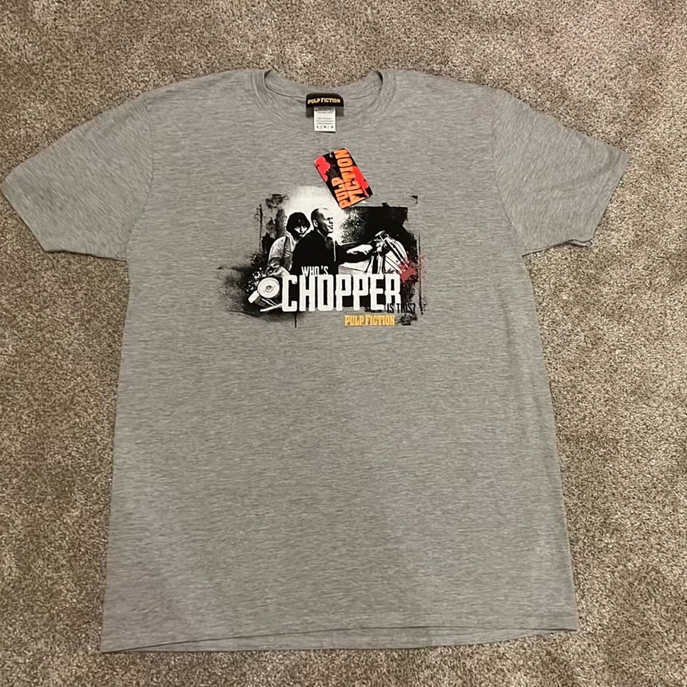 Gray Short Sleeve Tee with Bold Graphic Design
